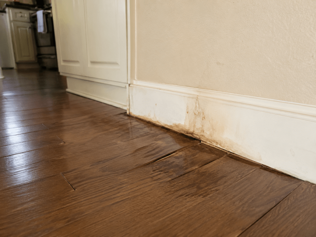 Hidden moisture damage causing a musty smell in a Long Island home