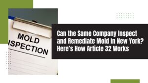 Licensed mold assessment and remediation process under New York Article 32
